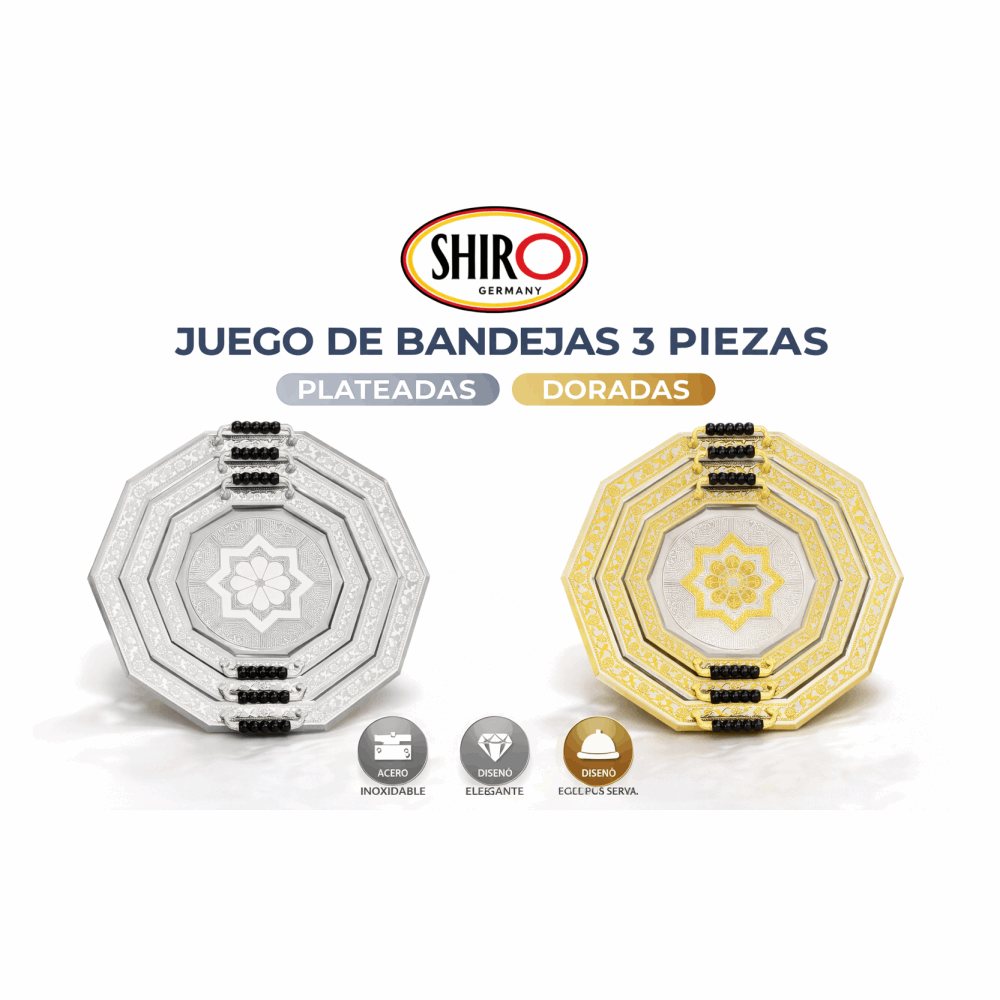 MENAGE JUEGO BANDEJA 3PCS SHIRO SH1303